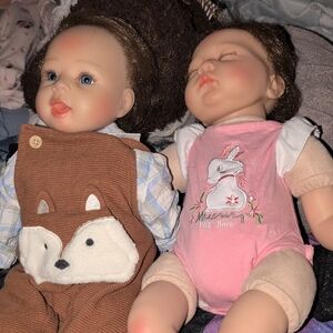 Adorable Baby Dolls with Fox and Bunny Outfits
